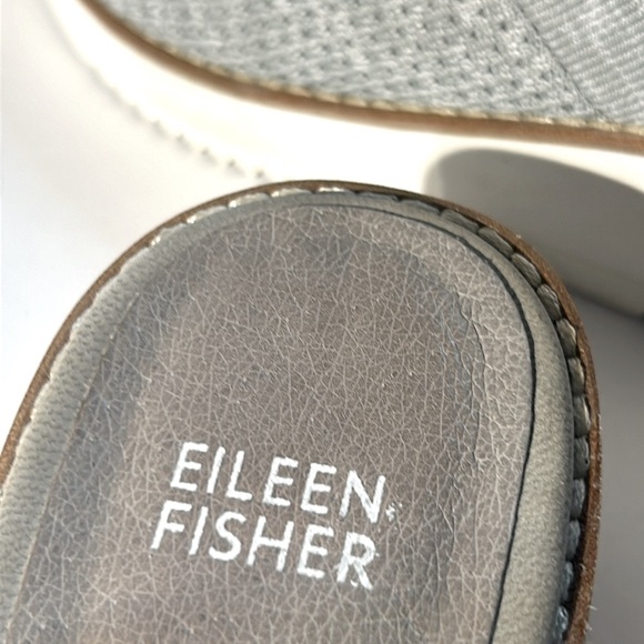 Eileen Fisher | Women's Grey Telly Stretch Knit Slip-On Wedge Heel Sandals Sz 6 - Picture 14 of 16